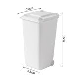 Maxbell Desktop Storage Box Multipurpose Dustbin for Living Room Cars Bedside Table White