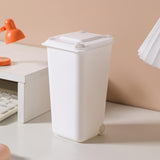 Maxbell Desktop Storage Box Multipurpose Dustbin for Living Room Cars Bedside Table White
