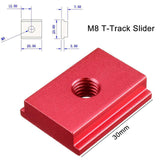 Maxbell 2x track Slider Practical Jig Screw for Metalworking Slot M8 Red