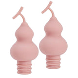Maxbell 2x Silicone Beer Champagne Cap Cover Reusable Preservation Tools Pink
