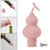 Maxbell 2x Silicone Beer Champagne Cap Cover Reusable Preservation Tools Pink
