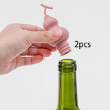 Maxbell 2x Silicone Beer Champagne Cap Cover Reusable Preservation Tools Pink