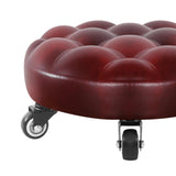 Maxbell Portable Children's Toddler Stool with Wheels Thick for Children Toddler red brown