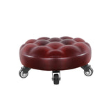 Maxbell Portable Children's Toddler Stool with Wheels Thick for Children Toddler red brown