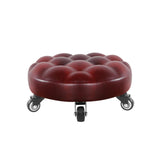 Maxbell Portable Children's Toddler Stool with Wheels Thick for Children Toddler red brown