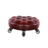 Maxbell Portable Children's Toddler Stool with Wheels Thick for Children Toddler red brown