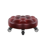 Maxbell Portable Children's Toddler Stool with Wheels Thick for Children Toddler red brown