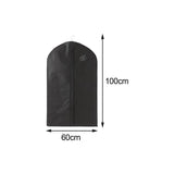 Maxbell Hanging Garment Bag Protective Cover Non Woven Fabric, for Travel Durable Black 60x100cm