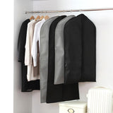 Maxbell Hanging Garment Bag Protective Cover Non Woven Fabric, for Travel Durable Black 60x100cm
