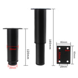Maxbell Adjustable Furniture Legs DIY Sofa Legs Strong Load Bearing Capacity Durable 12 to 18cm Black