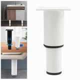 Maxbell Adjustable Furniture Legs DIY Sofa Legs Strong Load Bearing Capacity Durable 8 to 12cm White