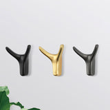 Maxbell Reusable Wall Hooks Towel Hook Decorative Hooks for Door Closet Cabinet Dark Gray