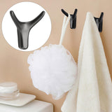 Maxbell Reusable Wall Hooks Towel Hook Decorative Hooks for Door Closet Cabinet Dark Gray