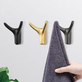 Maxbell Reusable Wall Hooks Towel Hook Decorative Hooks for Door Closet Cabinet Black