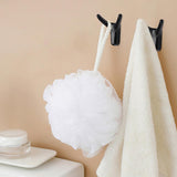 Maxbell Reusable Wall Hooks Towel Hook Decorative Hooks for Door Closet Cabinet Black