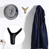 Maxbell Reusable Wall Hooks Towel Hook Decorative Hooks for Door Closet Cabinet Black