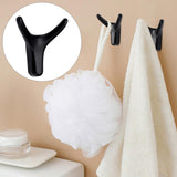 Maxbell Reusable Wall Hooks Towel Hook Decorative Hooks for Door Closet Cabinet Black