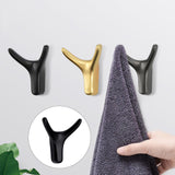 Maxbell Reusable Wall Hooks Towel Hook Decorative Hooks for Door Closet Cabinet Black