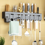 Maxbell Kitchen Pot Pan Hanging Rack Storage Shelf Cutter Rack 8 Hooks for Kitchen