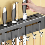 Maxbell Kitchen Pot Pan Hanging Rack Storage Shelf Cutter Rack 8 Hooks for Kitchen