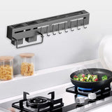 Maxbell Kitchen Pot Pan Hanging Rack Storage Shelf Cutter Rack 8 Hooks for Kitchen