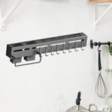 Maxbell Kitchen Pot Pan Hanging Rack Storage Shelf Cutter Rack 8 Hooks for Kitchen