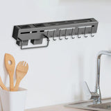 Maxbell Kitchen Pot Pan Hanging Rack Storage Shelf Cutter Rack 8 Hooks for Kitchen