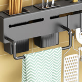 Maxbell Kitchen Pot Pan Hanging Rack Storage Shelf Cutter Rack 8 Hooks for Kitchen