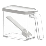 Maxbell Transparent Salt Container Condiment Box with Lid, Handle and Spoon