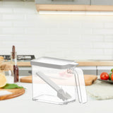 Maxbell Transparent Salt Container Condiment Box with Lid, Handle and Spoon