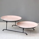 Maxbell 2 Tier Dessert Cake Stand Storage Tray Fruit Plate for Wedding Kitchen Decor Pink