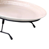 Maxbell 2 Tier Dessert Cake Stand Storage Tray Fruit Plate for Wedding Kitchen Decor Pink