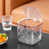Maxbell Mini Trash Bin Multifunctional Household for Indoor Cars Bedside Table Clear Small