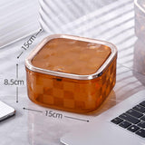 Maxbell Mini Trash Bin Multifunctional Household for Indoor Cars Bedside Table Orange Small