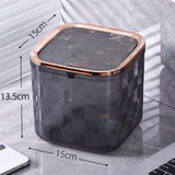 Maxbell Mini Trash Bin Multifunctional Household for Indoor Cars Bedside Table Gray Large