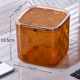 Maxbell Mini Trash Bin Multifunctional Household for Indoor Cars Bedside Table Orange Large