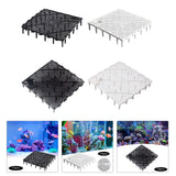 Maxbell 10Pcs Fish Tank Bottom Filter Plate Suction Filter Plate Black