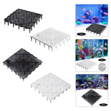 Maxbell 10Pcs Fish Tank Bottom Filter Plate Suction Filter Plate Black