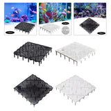 Maxbell 10Pcs Fish Tank Bottom Filter Plate Suction Filter Plate Black