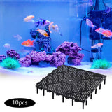 Maxbell 10Pcs Fish Tank Bottom Filter Plate Suction Filter Plate Black