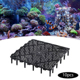 Maxbell 10Pcs Fish Tank Bottom Filter Plate Suction Filter Plate Black