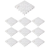 Maxbell 10Pcs Fish Tank Bottom Filter Plate Suction Filter Plate with Connector White