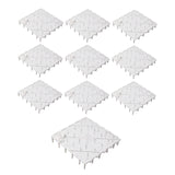 Maxbell 10Pcs Fish Tank Bottom Filter Plate Suction Filter Plate with Connector White