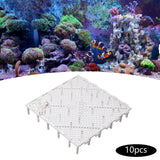 Maxbell 10Pcs Fish Tank Bottom Filter Plate Suction Filter Plate with Connector White