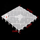 Maxbell 10Pcs Fish Tank Bottom Filter Plate Suction Filter Plate with Connector White