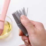 Maxbell Silicone Basting Pastry Brush Save Space Detachable for BBQ Sauce Cooking Pink
