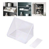 Maxbell Floating Shelves Organizer Bevel Container for Lip Glaze Lipstick Office Clear