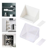 Maxbell Floating Shelves Organizer Bevel Container for Lip Glaze Lipstick Office Clear