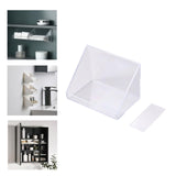 Maxbell Floating Shelves Organizer Bevel Container for Lip Glaze Lipstick Office Clear