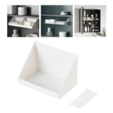 Maxbell Floating Shelves Organizer Bevel Container for Lip Glaze Lipstick Office White